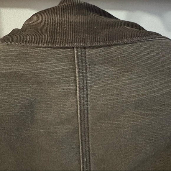 VTG Y2K Carhartt Chore Barn Coat Jacket LT Blanket Lined Canvas Workwear Brown - Picture 7 of 10